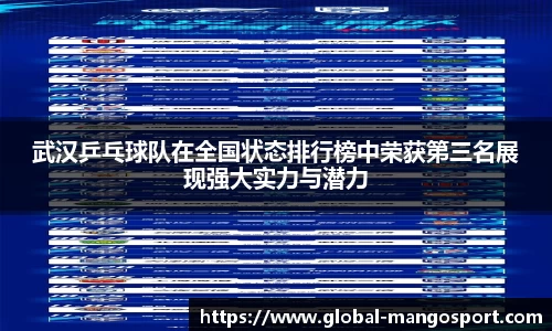 武汉乒乓球队在全国状态排行榜中荣获第三名展现强大实力与潜力